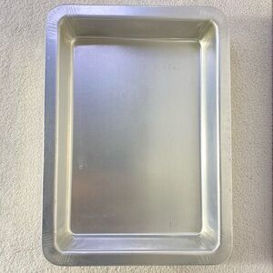 Vintage Rema AirBake Insulated Bakeware Silver Tone Rectangle Baking Pan